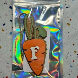 Wooden Carrot Easter Basket Tag